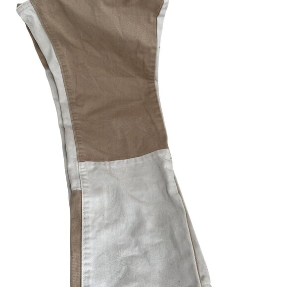 PacSun Womens High Rise Straight Jeans Two-Tone Beige/White Size 24 - Picture 2 of 11